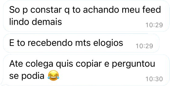 Mensagem de cliente da West elogiando o trabalho