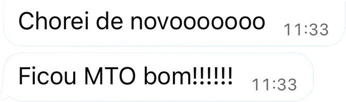 Mensagem de cliente da West elogiando o trabalho
